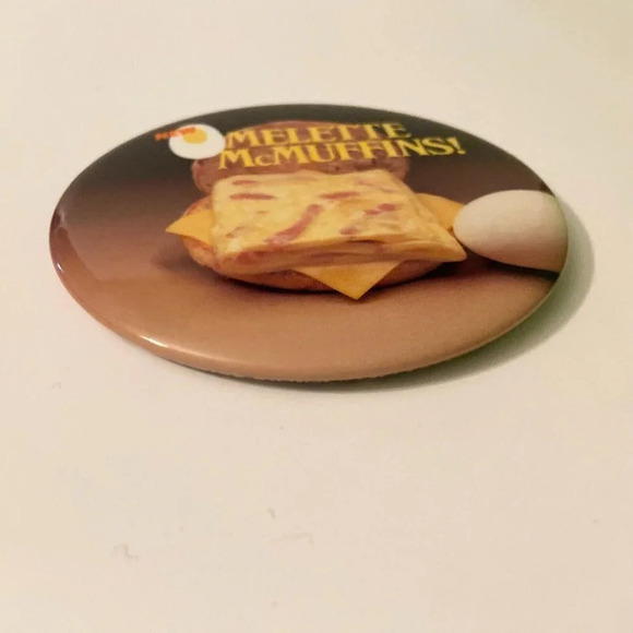 Vintage McDonalds Omelette McMuffins Button Pin Collectible Pinback - Picture 3 of 10